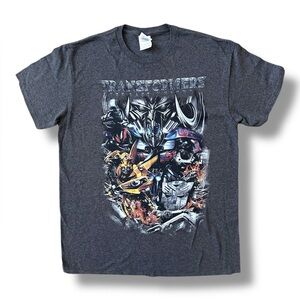 Vintage Transformers T Shirt Adult Size Medium Y2K Delta Pro Weight Tag Gray